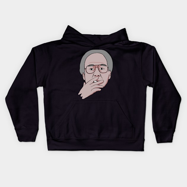 Jean Baudrillard Minimal Portrait - Philosophy Kids Hoodie by isstgeschichte